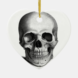 Gothic Skull Horror Fantasy Ceramic Ornament