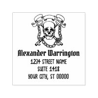 Gothic Skull, Keys, Chains Name Return Address