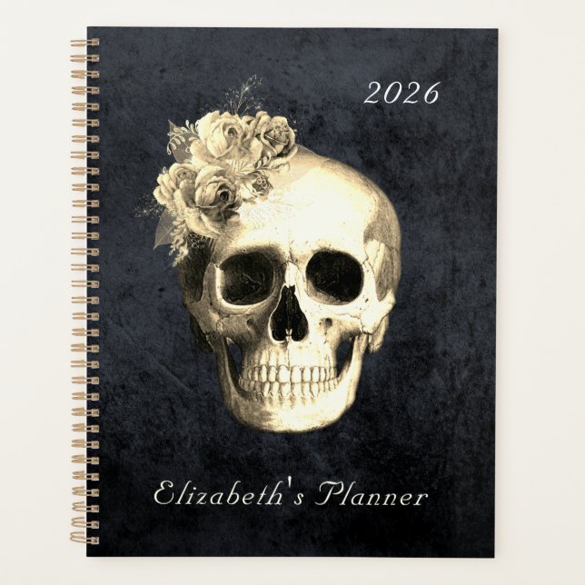  Gothic Skull Personalized 2024 Planner (Front)
