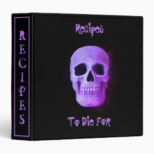 Gothic Skull Purple Macabre Recipes To Die For Binder