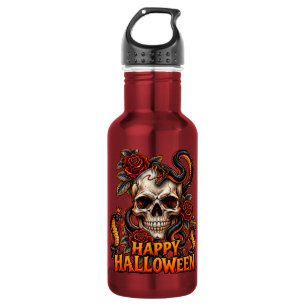 Gothic Skull Snake Halloween Mug – Spooky Dark Art 532 Ml Water Bottle