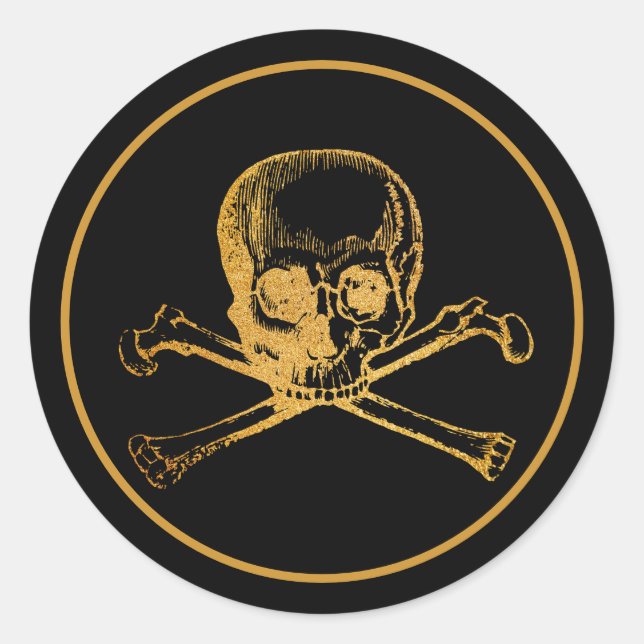 Gothic Skull | Sticker | Black (Front)