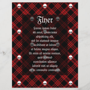 Gothic Skull Tartan Plaid Flyer