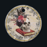 Gothic Skull with Vintage Floral Headdress Favour Tags<br><div class="desc">Gothic Skull with Vintage Floral Headdress Napkin Best Halloween, birthday, and wedding party napkins for a Gothic Theme.
Please check our Store - Celebration_House for other supplies of the same theme.</div>