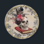 Gothic Skull with Vintage Floral Headdress Favour Tags<br><div class="desc">Gothic Skull with Vintage Floral Headdress Napkin Best Halloween, birthday, and wedding party napkins for a Gothic Theme.
Please check our Store - Celebration_House for other supplies of the same theme.</div>