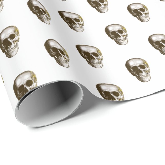 Gothic Skull Wrapping Paper (Roll Corner)