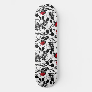 Gothic Skulls and Roses Skateboard