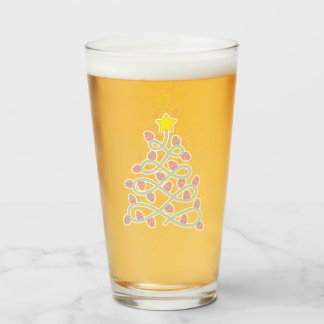 Gothic Skulls Christmas Tree Glass Tumbler