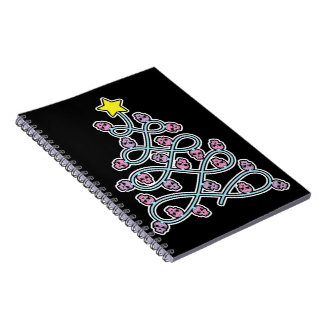 Gothic Skulls Christmas Tree Photo Notebook