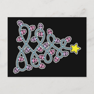 Gothic Skulls Christmas Tree Postcard