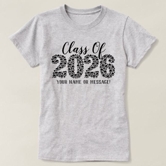 Gothic Skulls Class Of 2023 T-Shirt (Design Front)