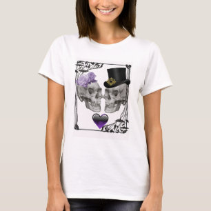 Gothic skulls couple T-Shirt