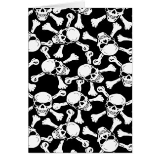 GOTHIC SKULLS CROSSBONES PATTERN