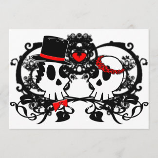 Gothic Skulls Wedding Invitation