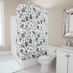 Gothic Skulls With Flowers