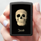 Gothic Smokey Skull Head Cool Black Beige Macabre