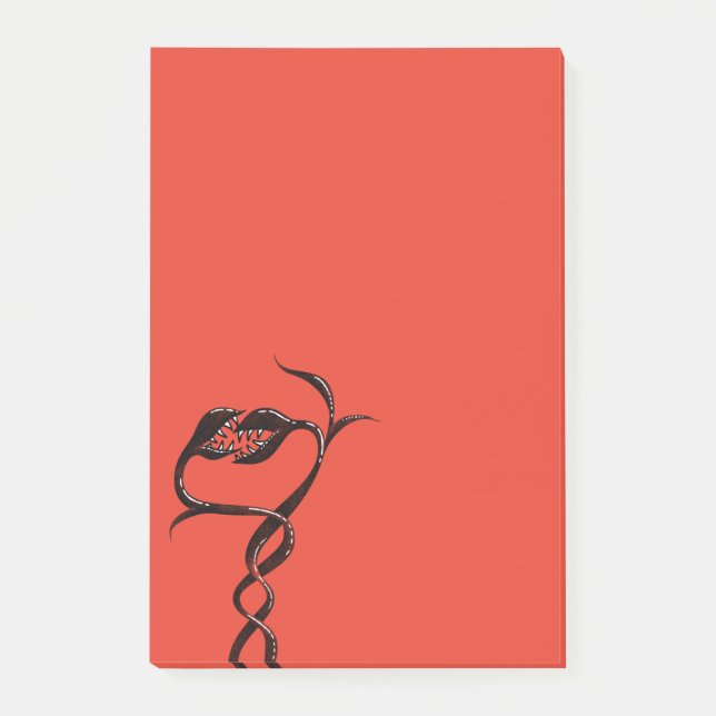 Gothic Snakes Red And Black Post-it Notes (Front)