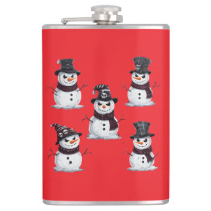 Gothic Snowman Hip Flask