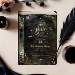 Gothic Spellbinding Vintage Goth Book Baby Shower<br><div class="desc">Our spellbinding gothic vintage book real gold foil baby shower is the perfect announcement for the modern mother-to-be who embraces a unique and edgy aesthetic for her baby shower celebration. Our invitation is designed like an old gothic vintage spell book featuring our exquisite hand-painted watercolor book delicately adorned with real...</div>