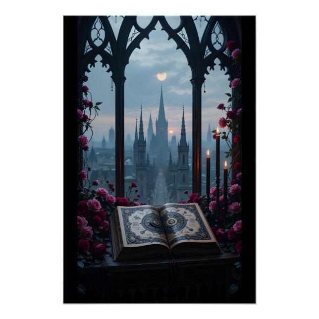 Gothic Spellbook Window Poster (Front)