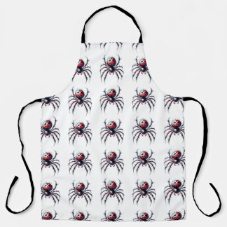 gothic spider halloween apron large