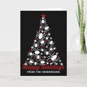 Gothic Spider Holiday Tree Card