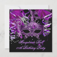 Gothic Spider Masquerade Mask Purple Black