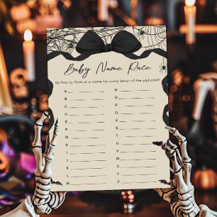 Gothic Spooky Little Boo Baby Name Race Game