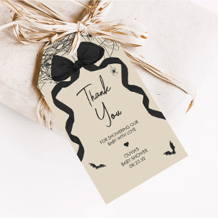 Gothic Spooky Little Boo Baby Shower Favour Tags