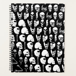 Gothic Spooky Skulls Spiral Planner