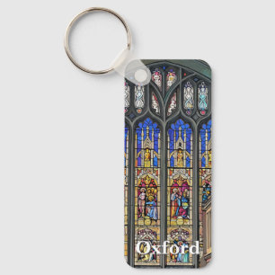 Gothic Stained Glass Window Print Keychain