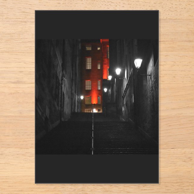 Gothic Staircase Acrylic Invitations (Front)