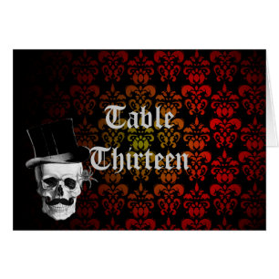 Gothic steampunk table number card