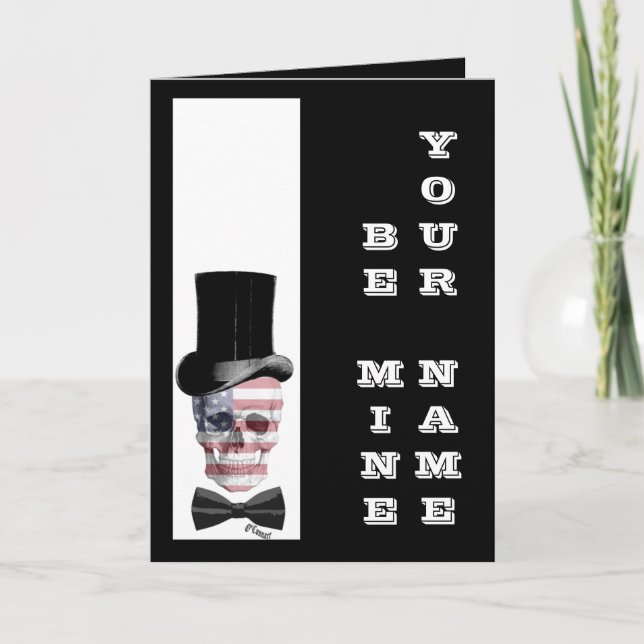 Gothic steampunk valentines day holiday card (Front)