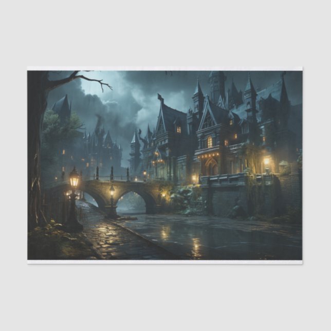 Gothic Street Vintage Decoupage  Tissue Paper (Front)