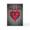 Gothic style vampire staked heart in red and gray