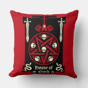 Gothic Subculture Post Punk  Throw Pillow