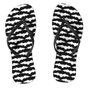 Gothic summer bats flip flops
