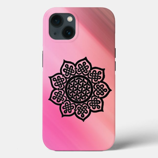 GOTHIC SUN Black Pink Celtic Knots Case-Mate iPhone Case (Back)