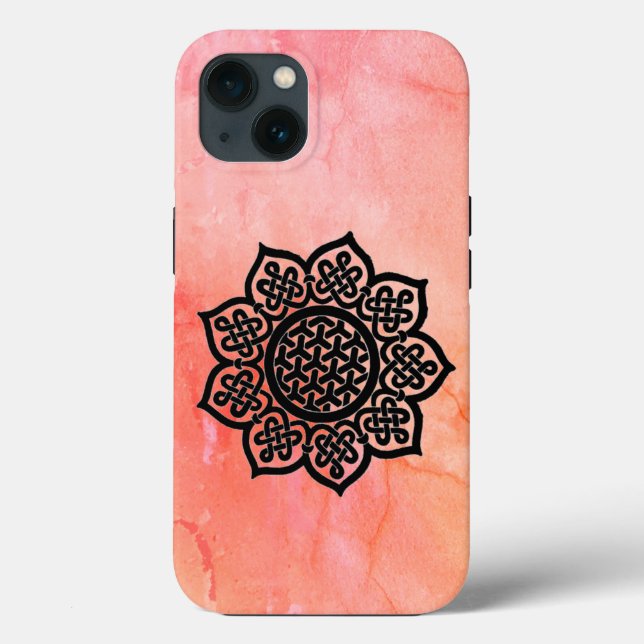 GOTHIC SUN Black Pink Red Celtic Knots Case-Mate iPhone Case (Back)