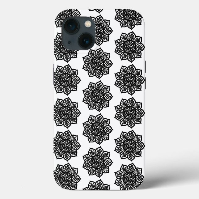 GOTHIC SUN Black White Celtic Knots Case-Mate iPho iPhone Case (Back)