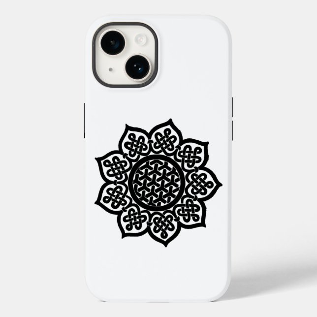 GOTHIC SUN Black White Celtic Knots Case-Mate iPhone Case (Back)