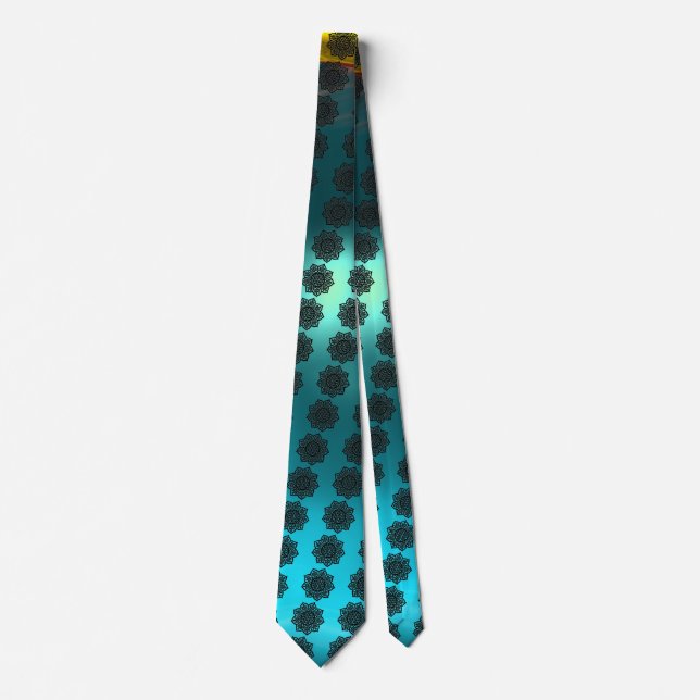 GOTHIC SUN gem blue aquamarine Tie (Front)