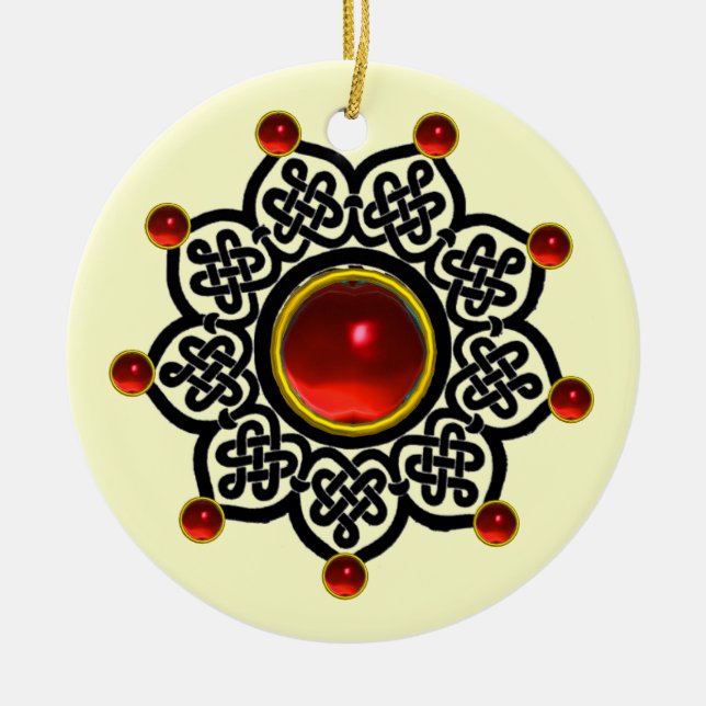 GOTHIC SUN GEM CERAMIC ORNAMENT (Front)