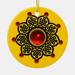 GOTHIC SUN GEM CERAMIC ORNAMENT
