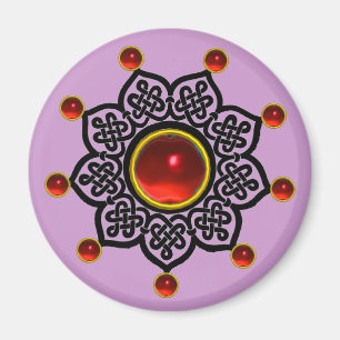 GOTHIC SUN  Red Ruby Gem Magnet