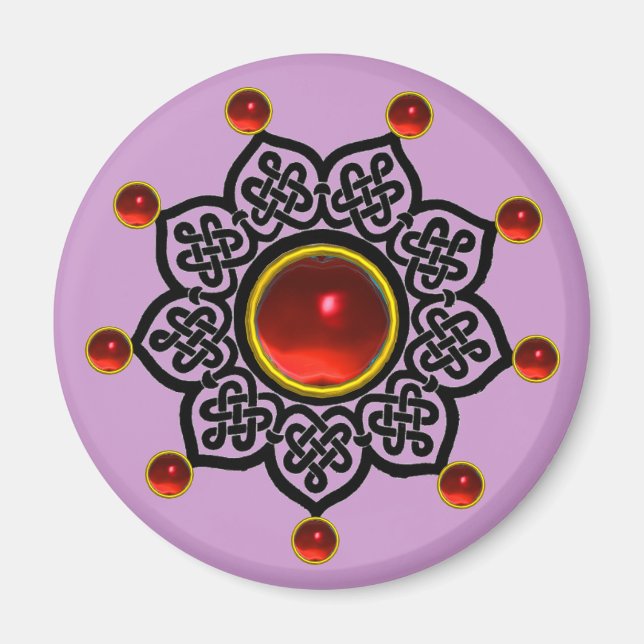 GOTHIC SUN  Red Ruby Gem Magnet (Front)