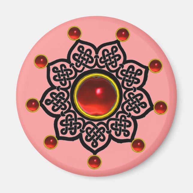 GOTHIC SUN  Red Ruby Gem Magnet (Front)
