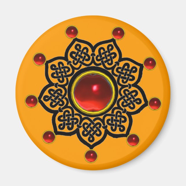 GOTHIC SUN  Red Ruby Gem,Yellow Magnet (Front)