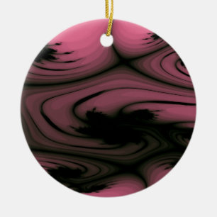 Gothic Swirls Medallion Ceramic Ornament
